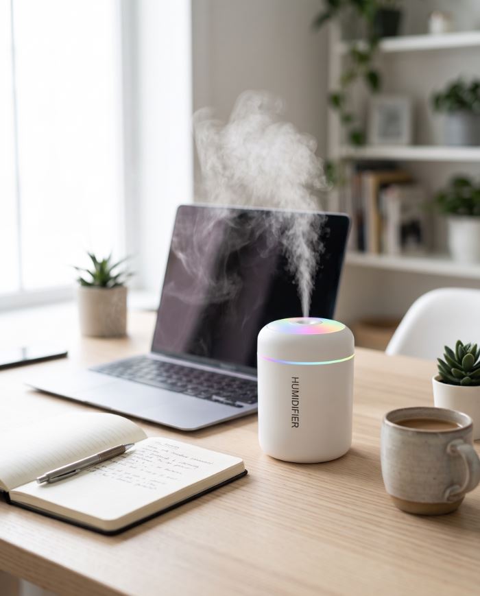 MistBloom — Ultrasonic Desktop Humidifier & Aroma Diffuser