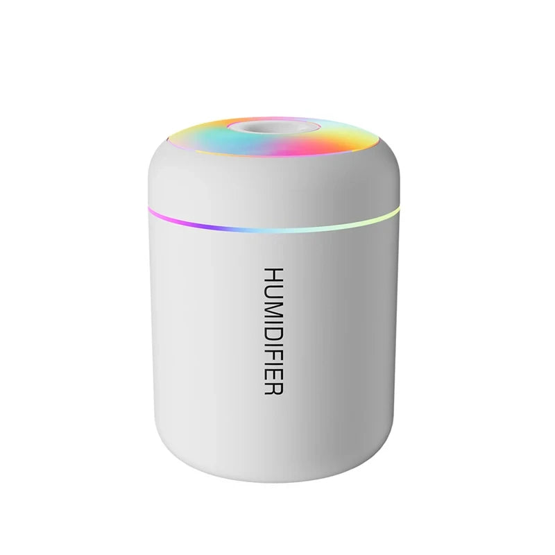 Larkspire MistBloom desktop humidifier in white with colour-changing light