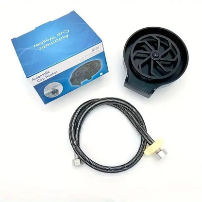 High-Pressure Cup Washer with its braided stainless steel water supply hose and box